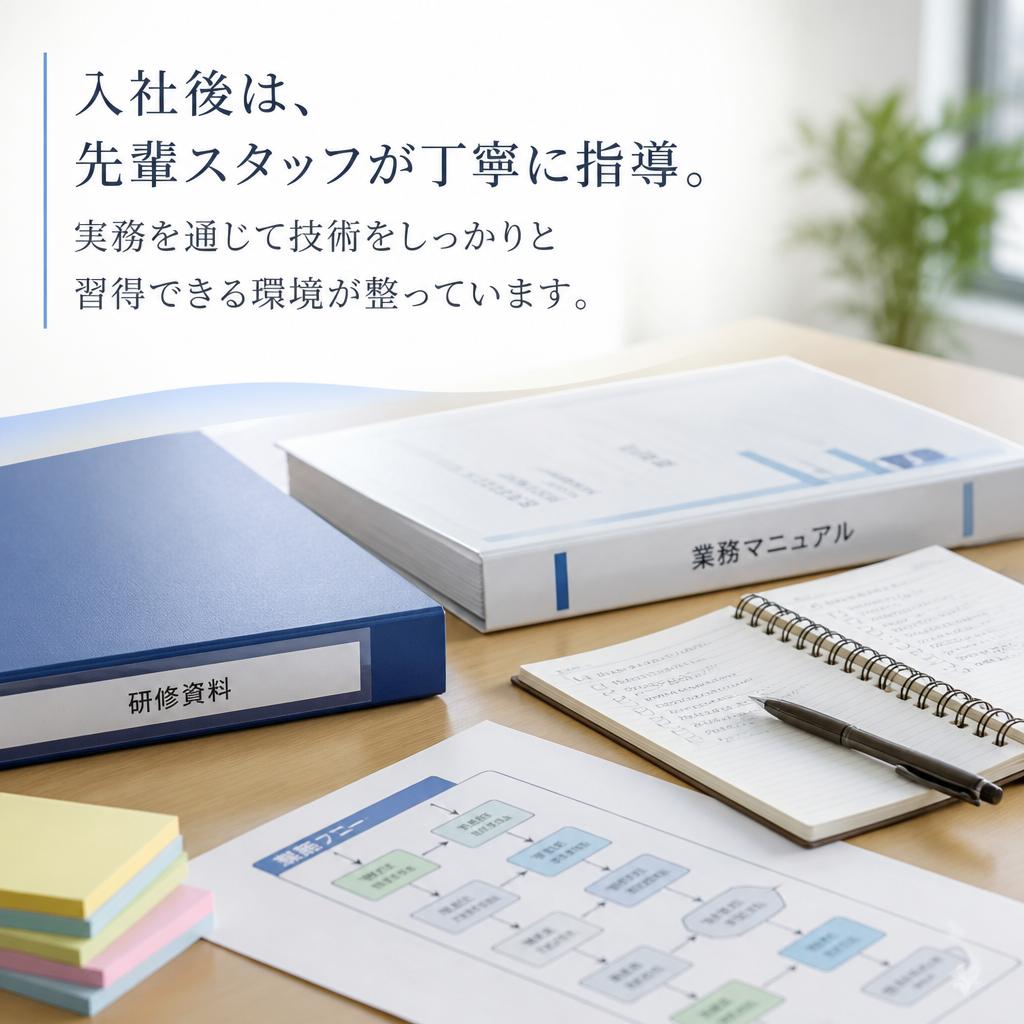 先輩社員のマンツーマンサポート